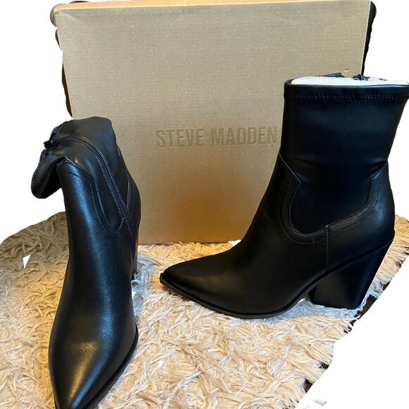 NIB Steve Madden Thorn Black Boot Size: 8.5 - Picture 1 of 8